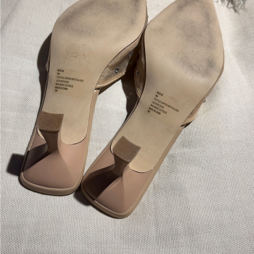 Steve Madden sheer nude Bling Studded Mule - Picture 4 of 5